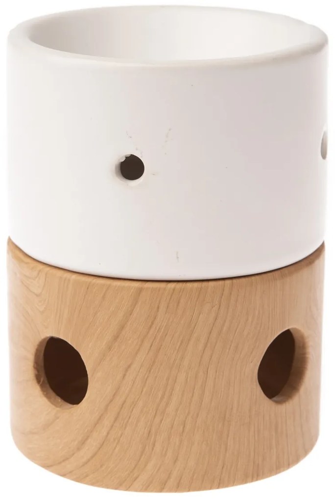 Ceramiczna lampa aromatyczna Alba brązowy, 9 x 11,5 x 9 cm