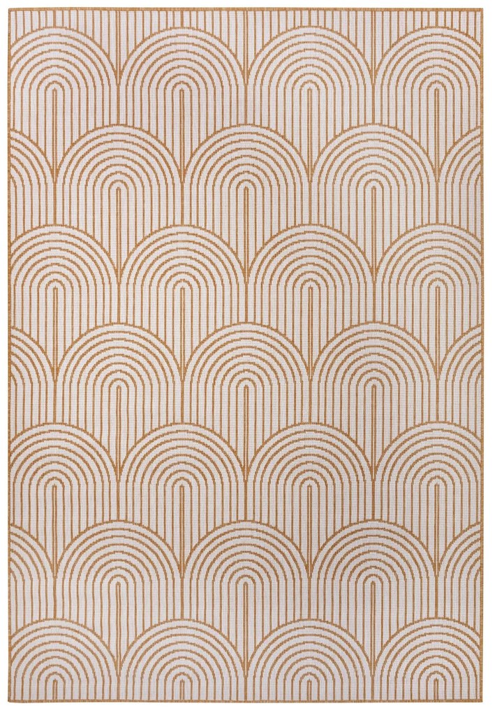 Dywan zewnętrzny dwustronny Pangli złoto-kremowy 80 cm x 150 cm