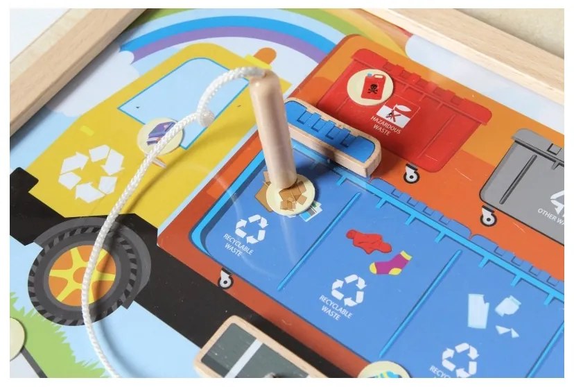 Masterkidz tablica edukacyjna segregacja odpadów montessori