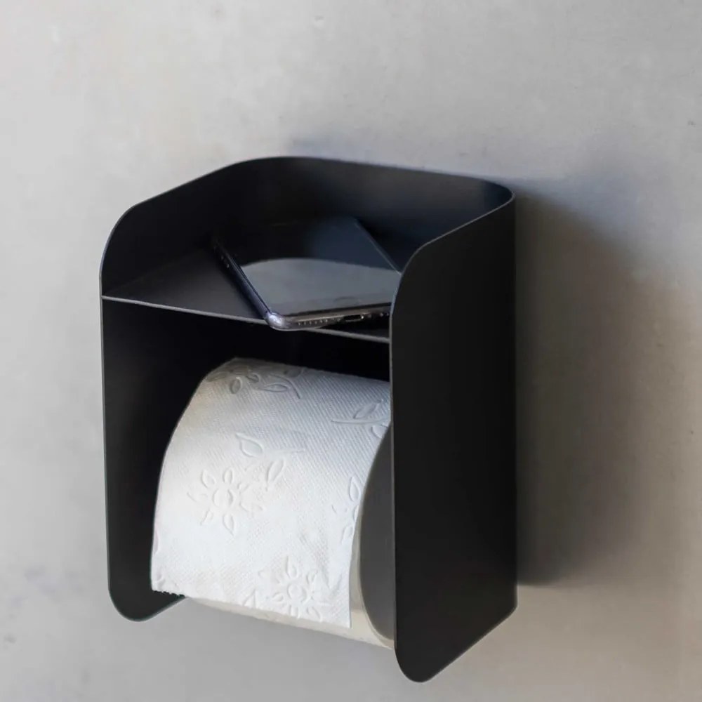 Stalowy uchwyt ścienny na papier toaletowy Carry – Mette Ditmer Denmark