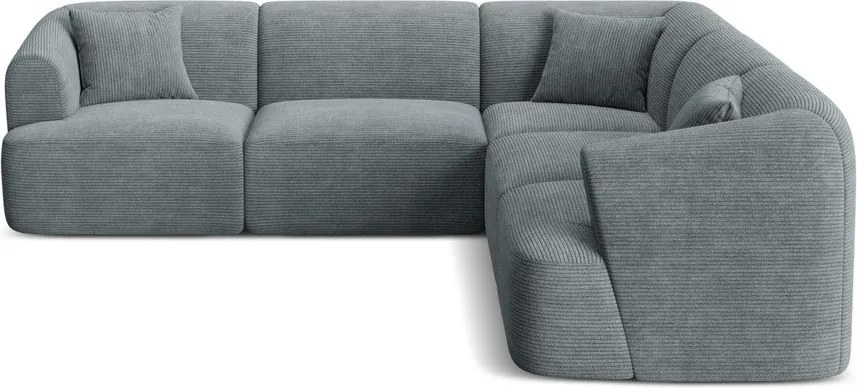 Ciemnoszary sztruksowy narożnik Campi – Cosmopolitan Design