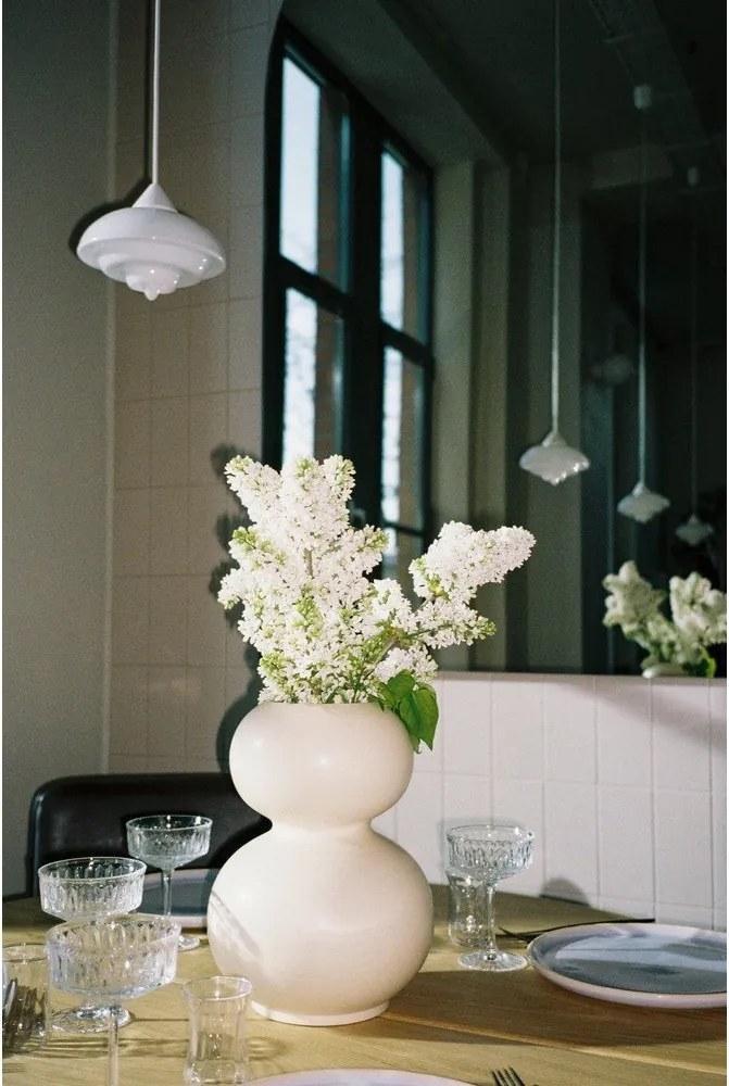 Beżowy ceramiczny wazon (wysokość 36 cm) Tuga – noo.ma