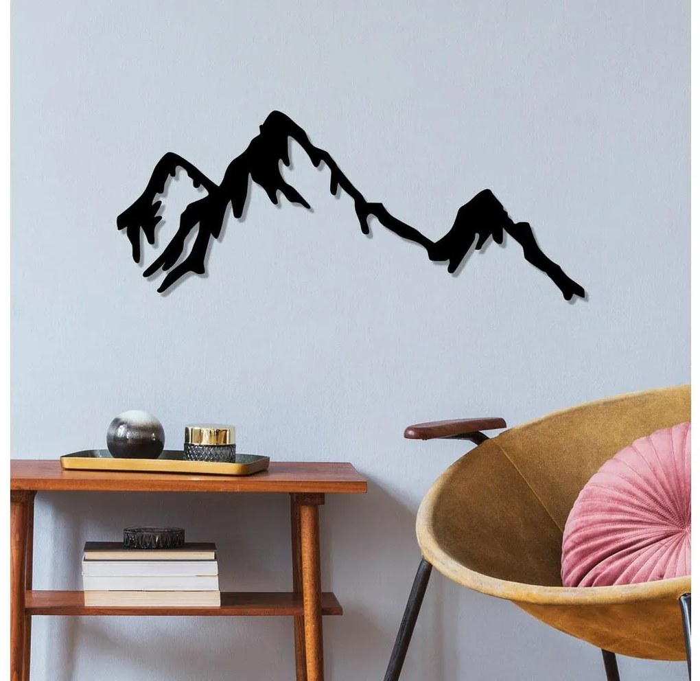 Dekoracja ścienna 37x70 cm góry metalowa