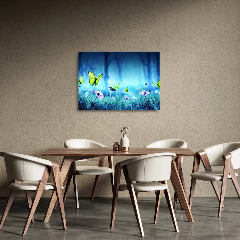 Obraz na szkle - Mistyczna leśna polana (70x50 cm)