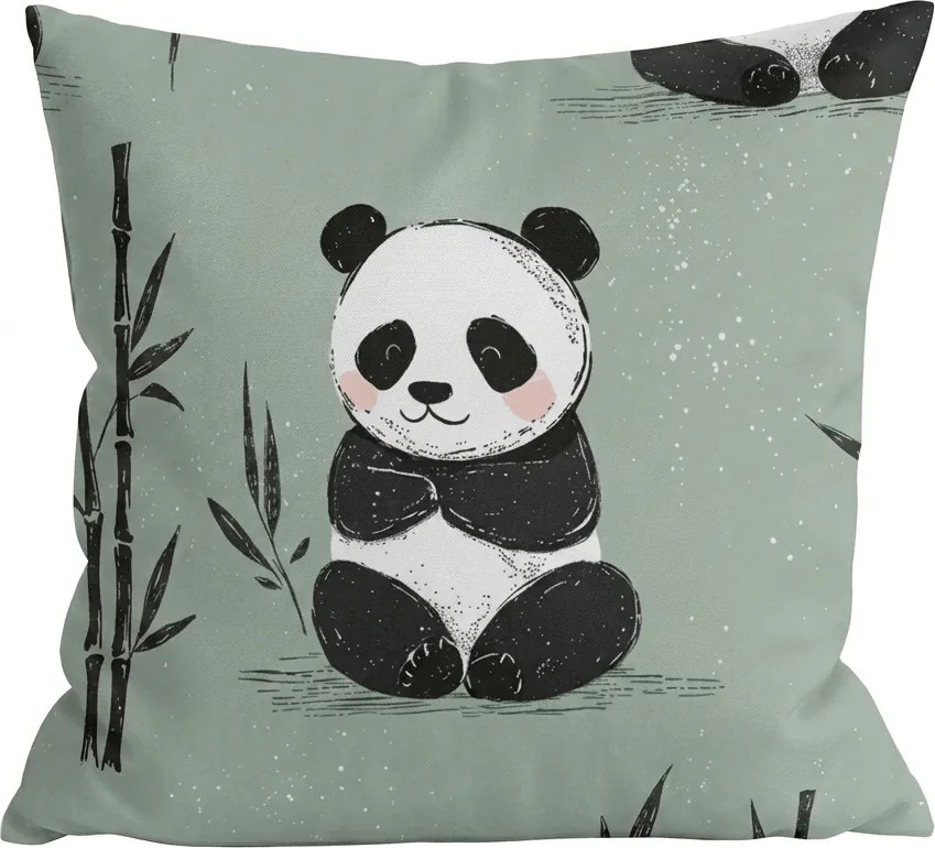Poszewka na poduszkę z mikrofibry PANDA RELAX 45x45 cm, miętowy