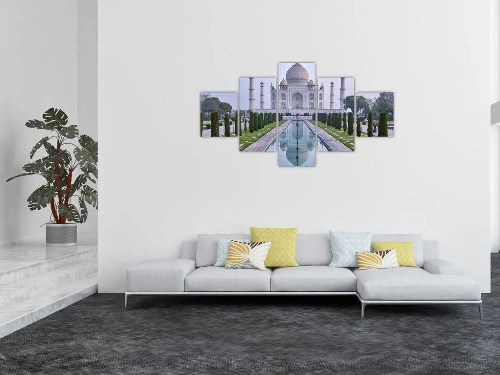 Obraz - Taj Mahal o wschodzie słońca (125x70 cm)