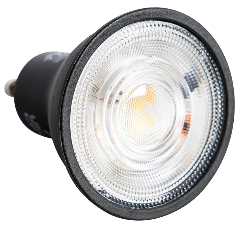 Zestaw 5 Lampa LED GU10 czarna 7W 610 lm 3000K