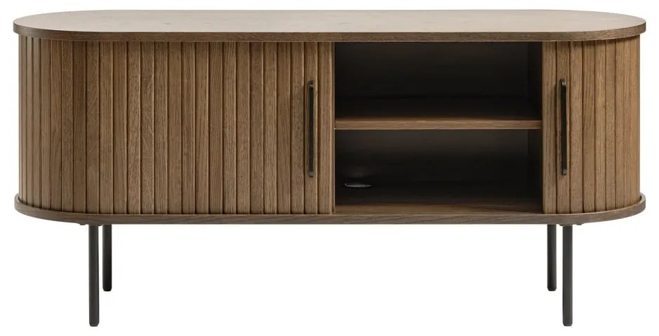 Brązowa szafka pod TV w dekorze dębu 120x56 cm Nola – Unique Furniture