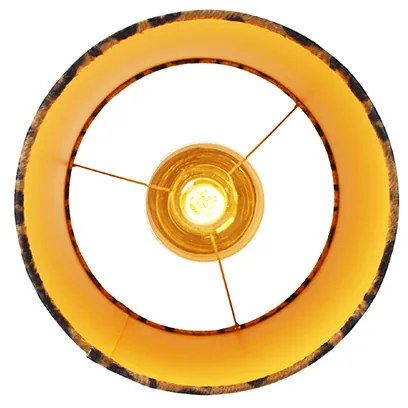 Lampa sufitowa matowa czarna klosz w lamparcie cętki 25 cm - Combi klasyczny/Antyczny Oswietlenie wewnetrzne
