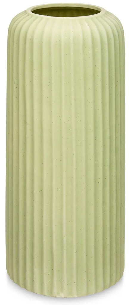 Wazon ceramiczny w paski, zielony, wys. 40 cm