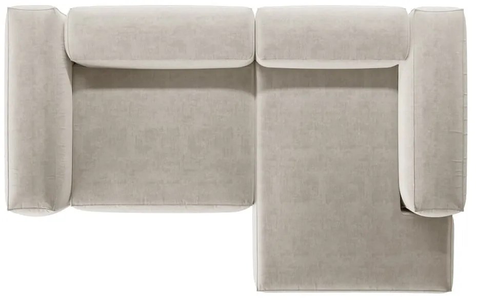 Beżowy narożnik (prawostronny/z szezlongiem) Bergamo – Cosmopolitan Design