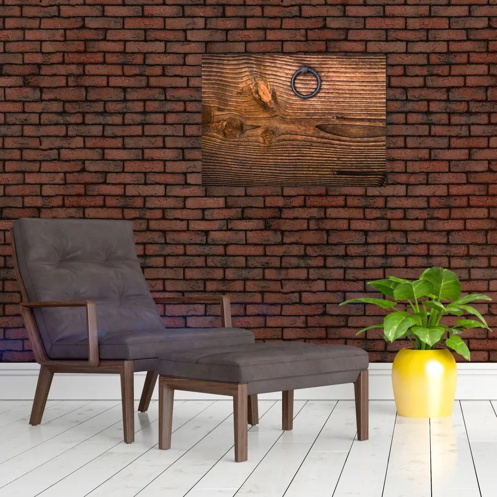 Obraz na szkle - tekstura drewna (70x50 cm)