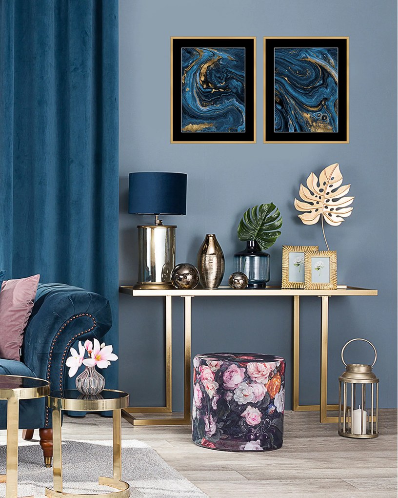 Obraz Abstract Blue&Gold II 40 x 50 cm