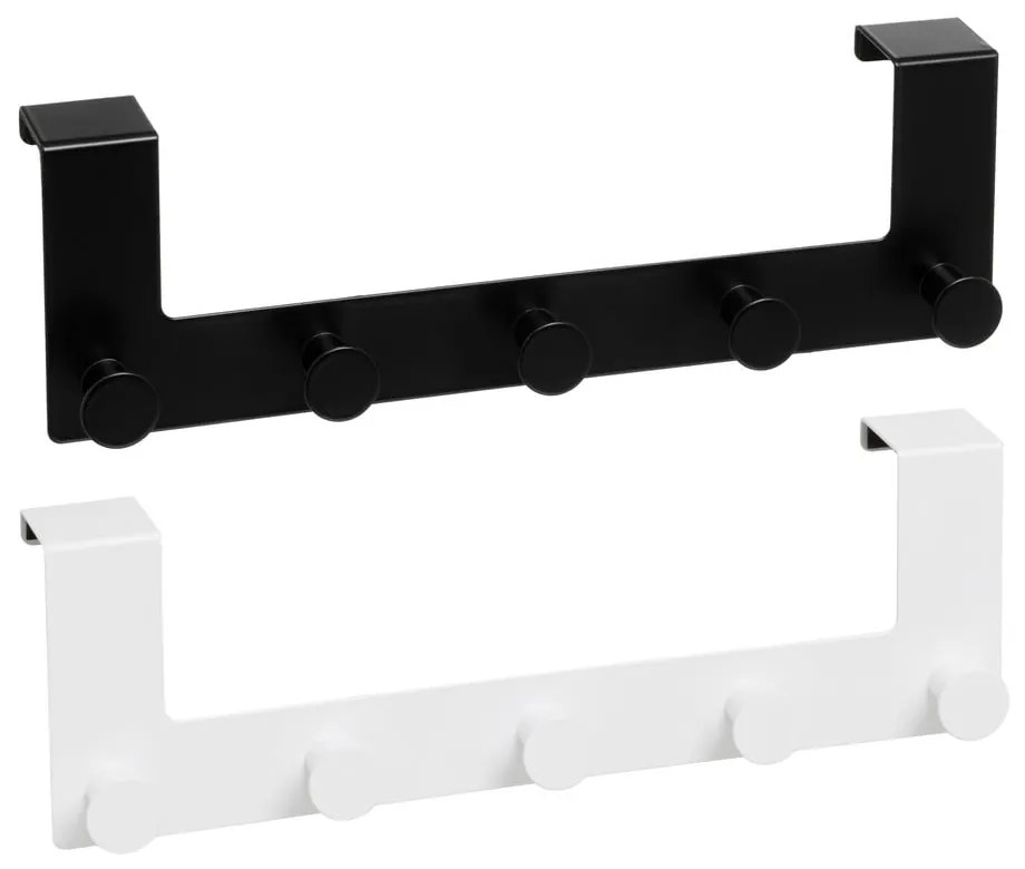 Biało-czarny metalowy wieszak na drzwi 35 cm – Casa Selección