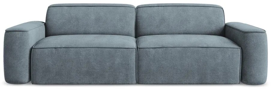 Szaroniebieska sofa z tkaniny szenilowej 244 cm Omao – Makamii