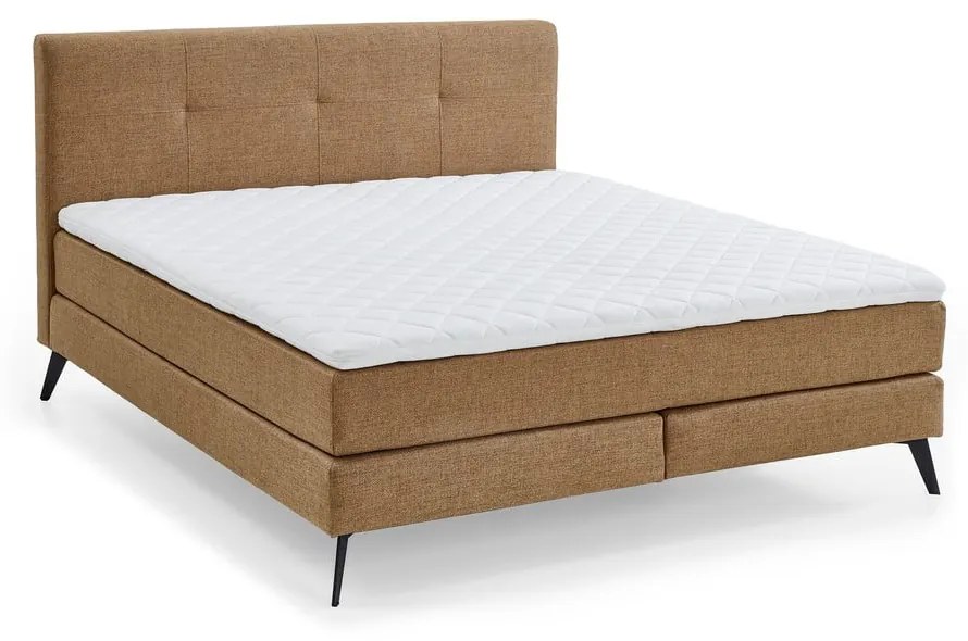 Brązowe łóżko boxspring 160x200 cm ANCONA – Meise Möbel