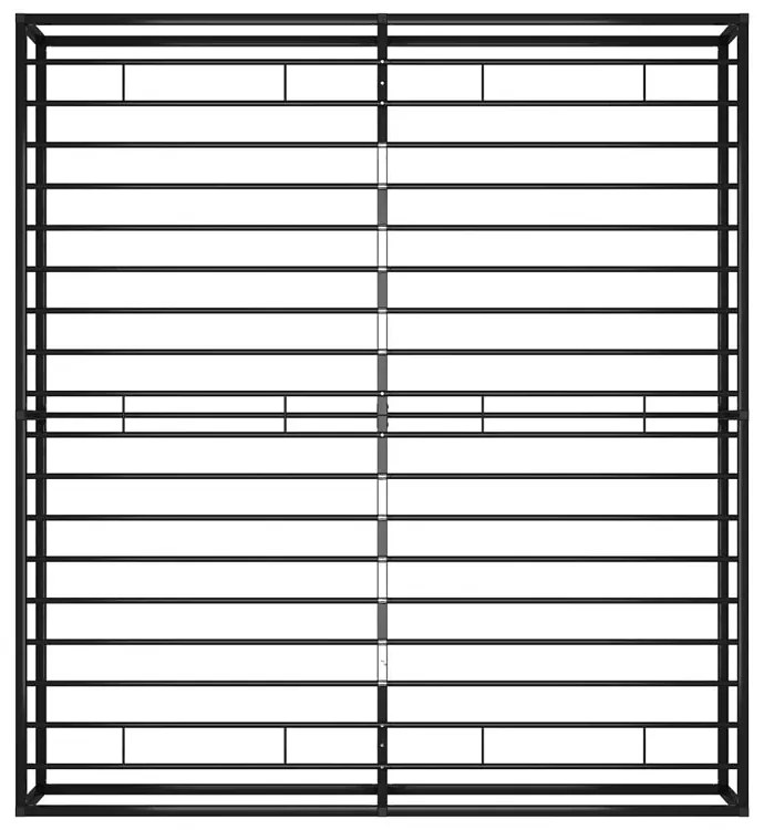 Czarne metalowe łózko loftowe 200x200 cm - Arfas