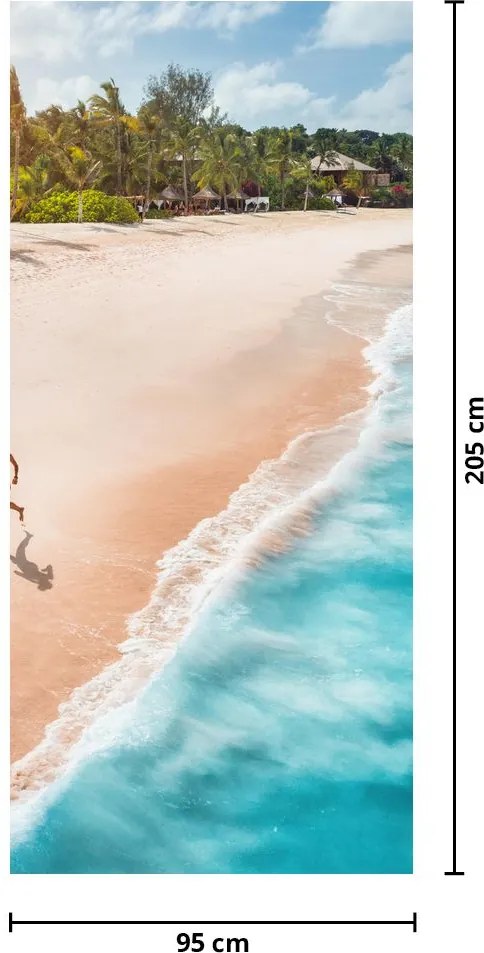 Fototapeta na drzwi - Bieg po plaży (95x205cm)