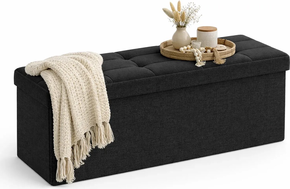 Czarna Duża Pufa Ze Schowkiem R2-S99