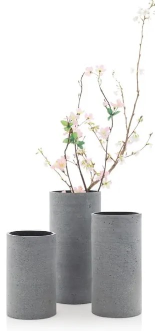 Szary wazon Blomus Bouquet, wys. 24 cm