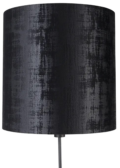 Lampa stojąca z czarnym kloszem 40 cm regulowana - Parte Nowoczesny Oswietlenie wewnetrzne