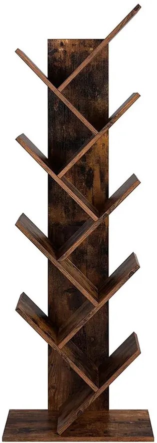 Brązowy Industrialny Regał Drzewko 80X35X100 Firel 3X