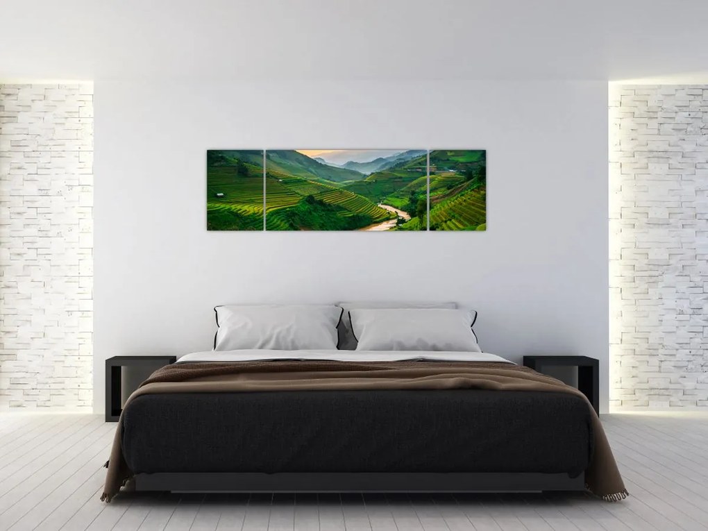 Obraz - Tarasy ryżowe II. (170x50 cm)