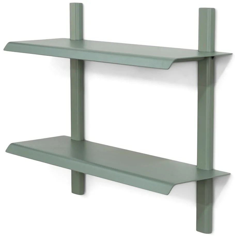 Zielonoszara wielopoziomowa metalowa półka 60 cm Hola – Spinder Design