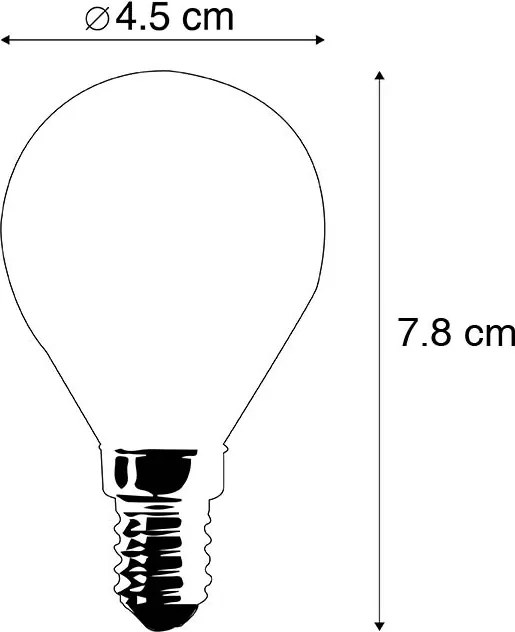 Zestaw 4 żarówek LED E14 z możliwością ściemniania P45 przezroczyste 3W 250lm 2700K