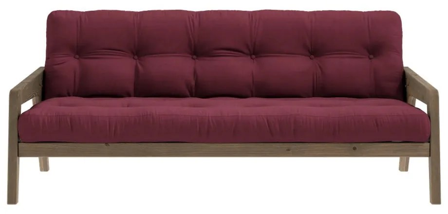 Czerwona rozkładana sofa 204 cm Grab – Karup Design