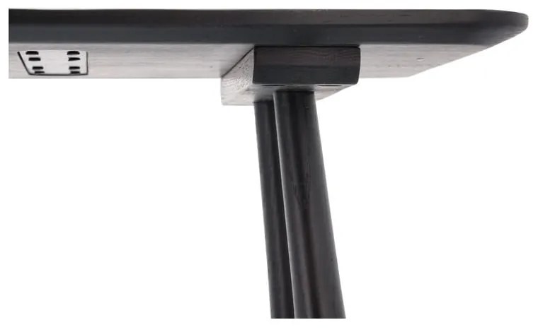Stół konsolowy czarny dąb 100x44,5 cm Bast - Villa Collection