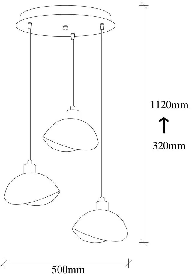 Czarna lampa wisząca z metalowym kloszem ø 50 cm Sivani – Opviq lights
