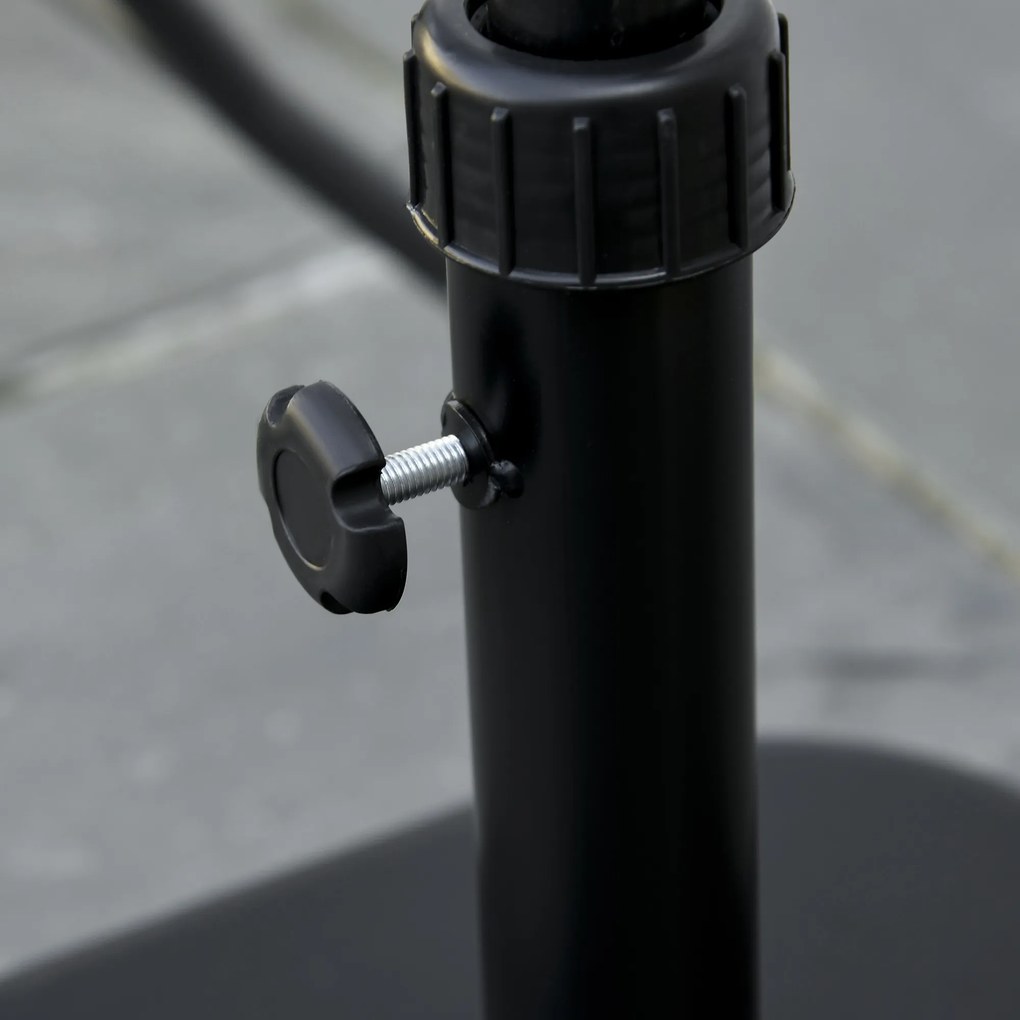 Outsunny Podstawa parasola z betonu 11kg, kwadratowa, stojak na parasol 32-38 mm średnicy drążka, czarny | Aosom PL