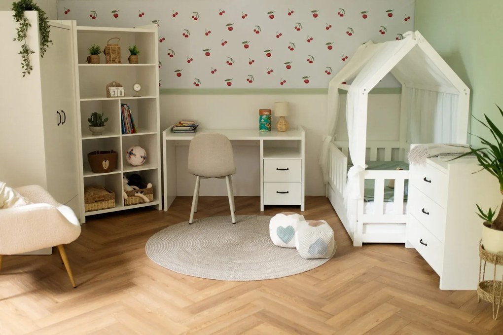 Regał AMELIA 84cm biały na zabawki LITTLE SKY