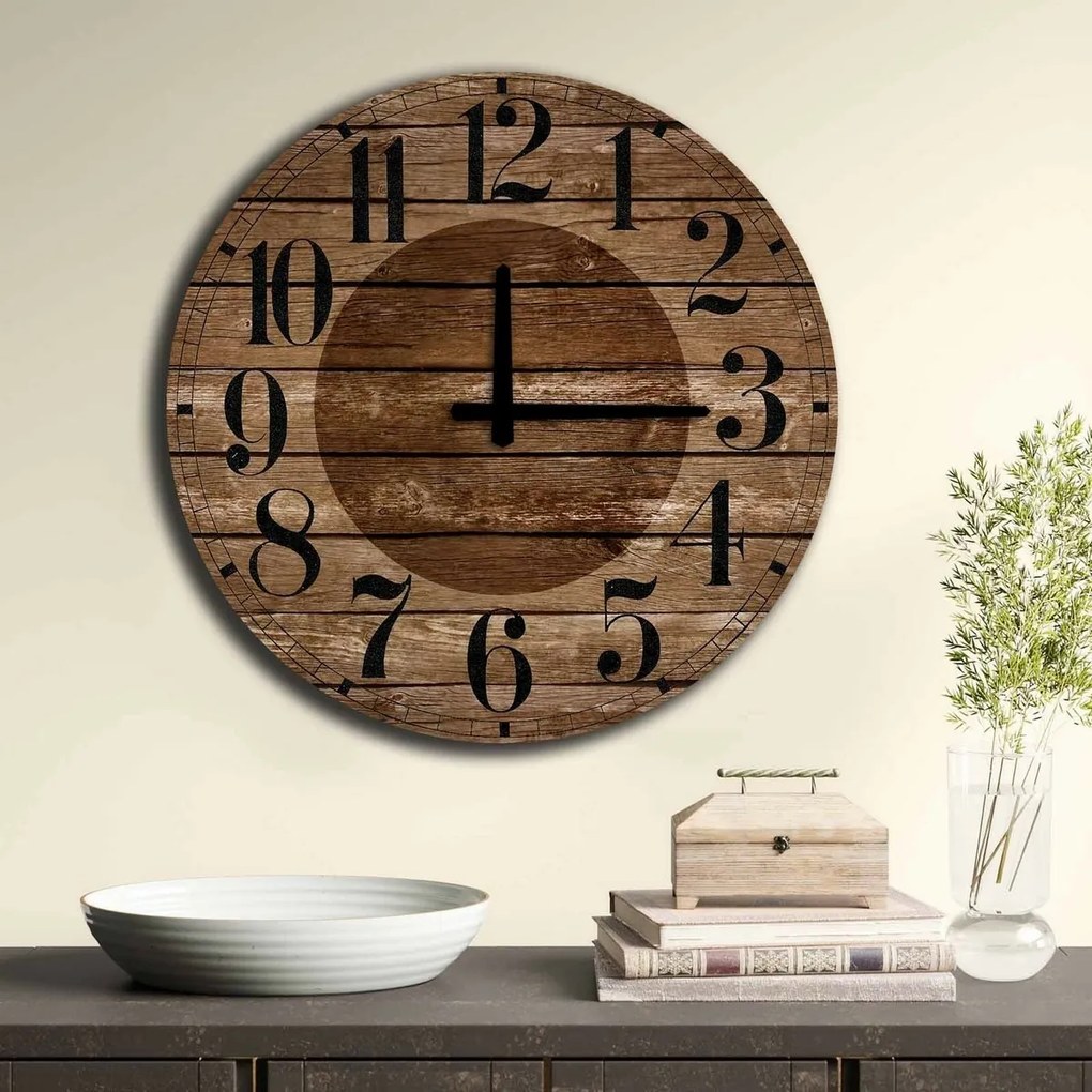 Zegar ścienny Wooden strips 5050MS-037, 50 cm