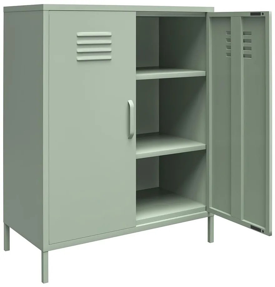 Zielona metalowa szafka 40x102x80 cm Mission District – Støraa