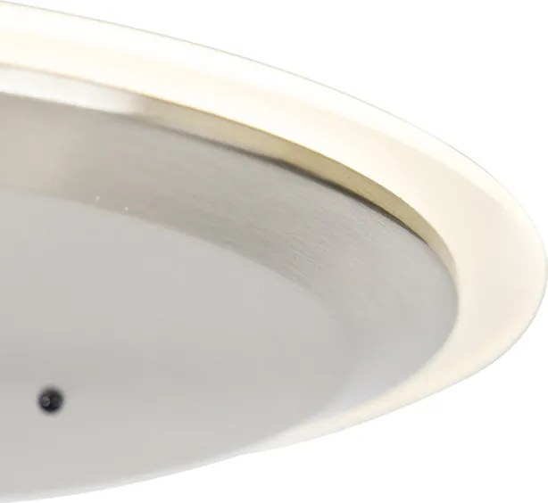 Nowoczesna lampa podłogowa stalowa z wbudowanym LED z możliwością ściemniania i ramieniem do czytania - Strela