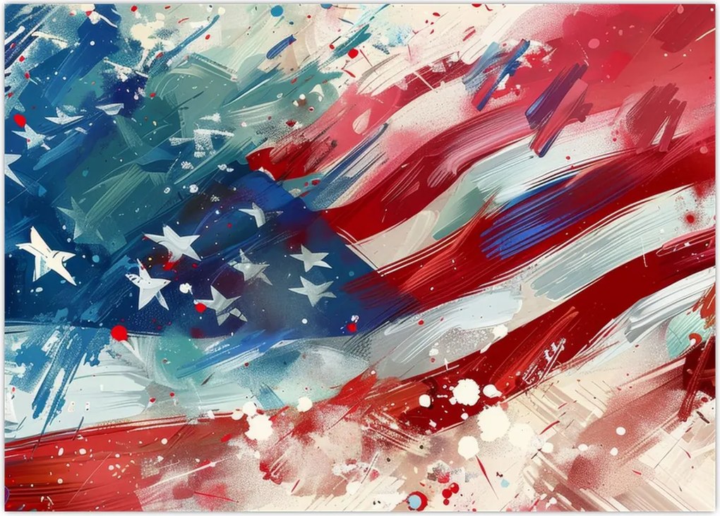 Obraz na szkle - Flaga USA (70x50 cm)