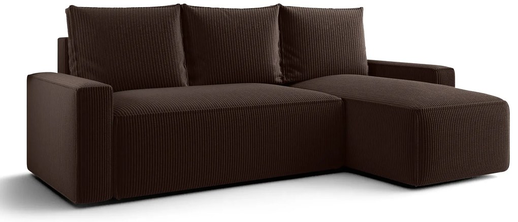 Brązowy rozkładany narożnik w kształcie litery L R2-M58