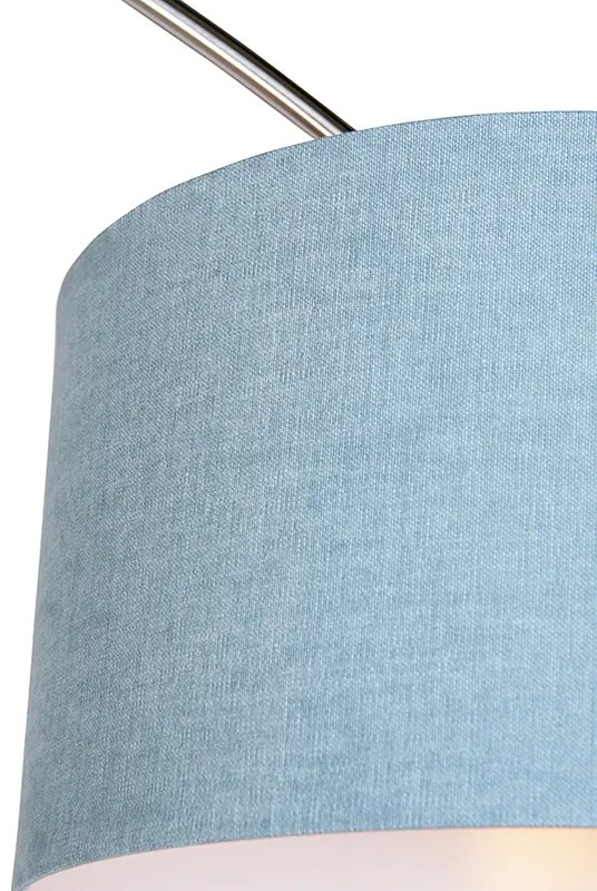 Luk Lampa łukowa stalowa z kloszem 35/35/20 niebieski regulowany - XXL Nowoczesny Oswietlenie wewnetrzne