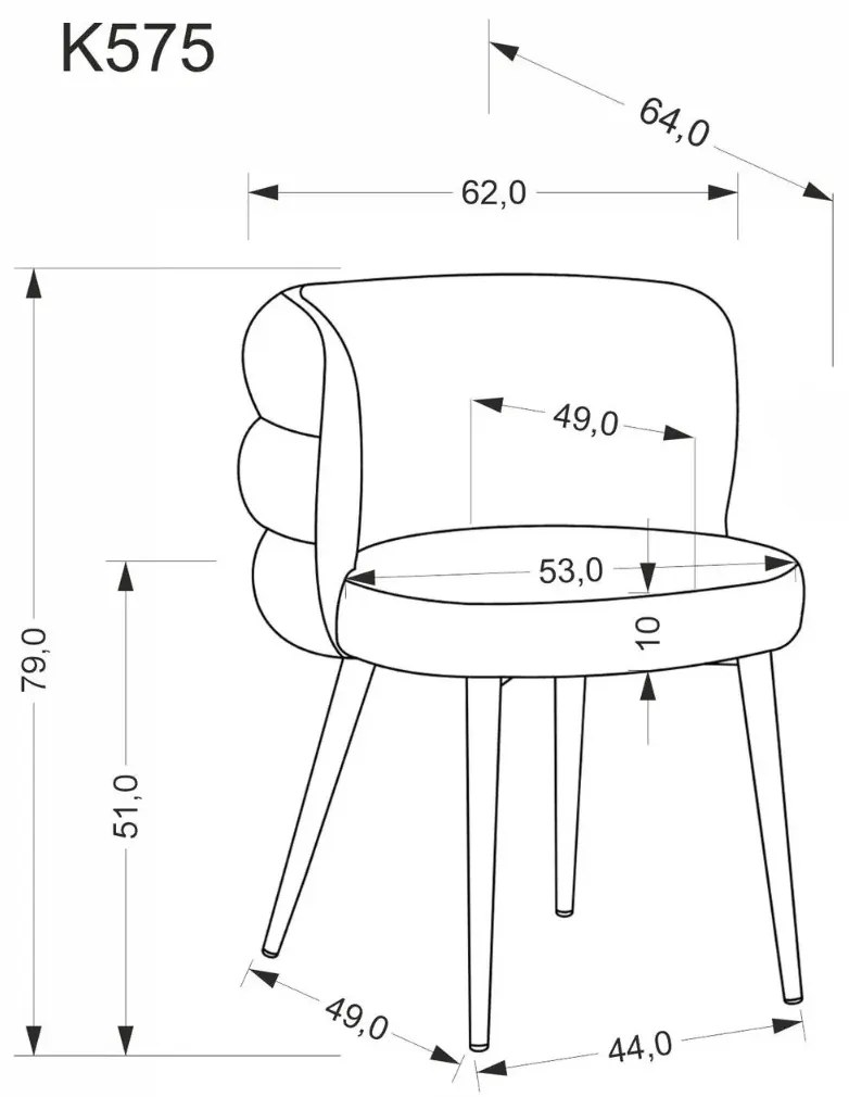 Krzesło tapicerowane K575 szare HALMAR