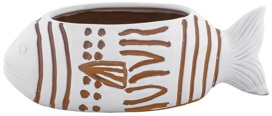 Biało-brązowy ceramiczny wazon Villa Altachiara Sirenuse, wys. 9,5 cm