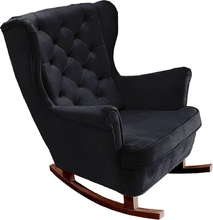 Fotel Relax z Tapicerowanym Siedzeniem i Podłokietnikami, Fotel TV 102x81x95cm Czarny_29862