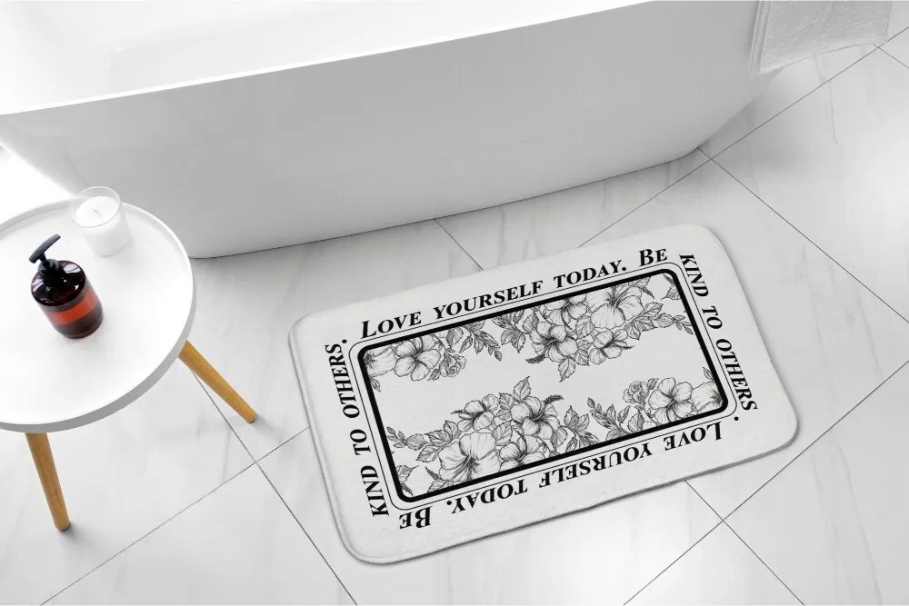 Dywanik łazienkowy antypoślizgowy Dywanik łazienkowy antypoślizgowy Kwiaty