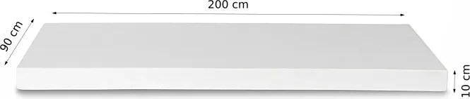 Materac Piankowy Jednoosobowy 90x200 cm Twardy (H3) RELAX