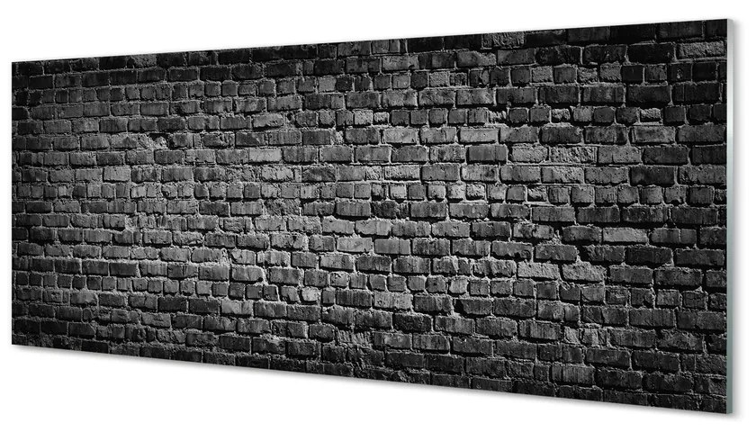 Szklany Panel Cegła mur vintage