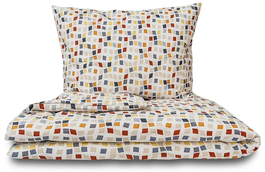 Kvalitex Pościel krepa Mozaika, 140 x 220 cm, 70 x90 cm, 140 x 220 cm, 70 x 90 cm