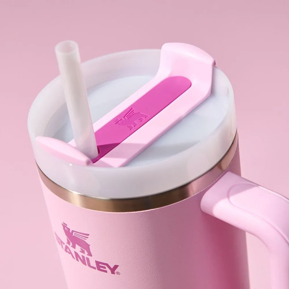 Różowy termos ze słomką 1,18 l Quencher H2.O FlowState – Stanley