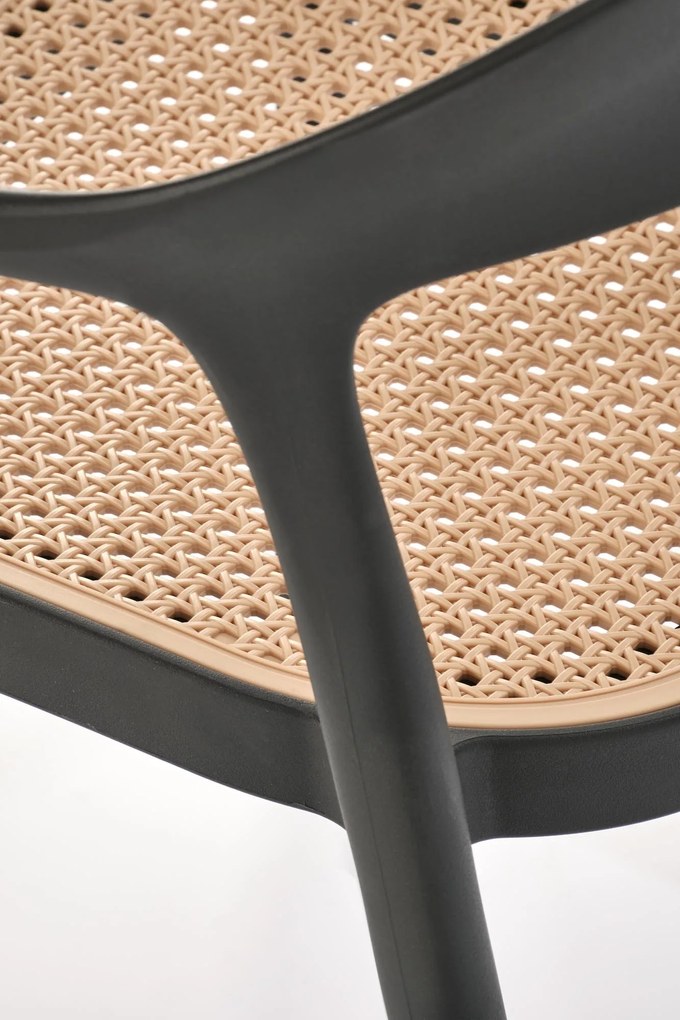 K530 krzesło czarne, nowoczesne, skandynawskie, polipropylen, ergonomiczne