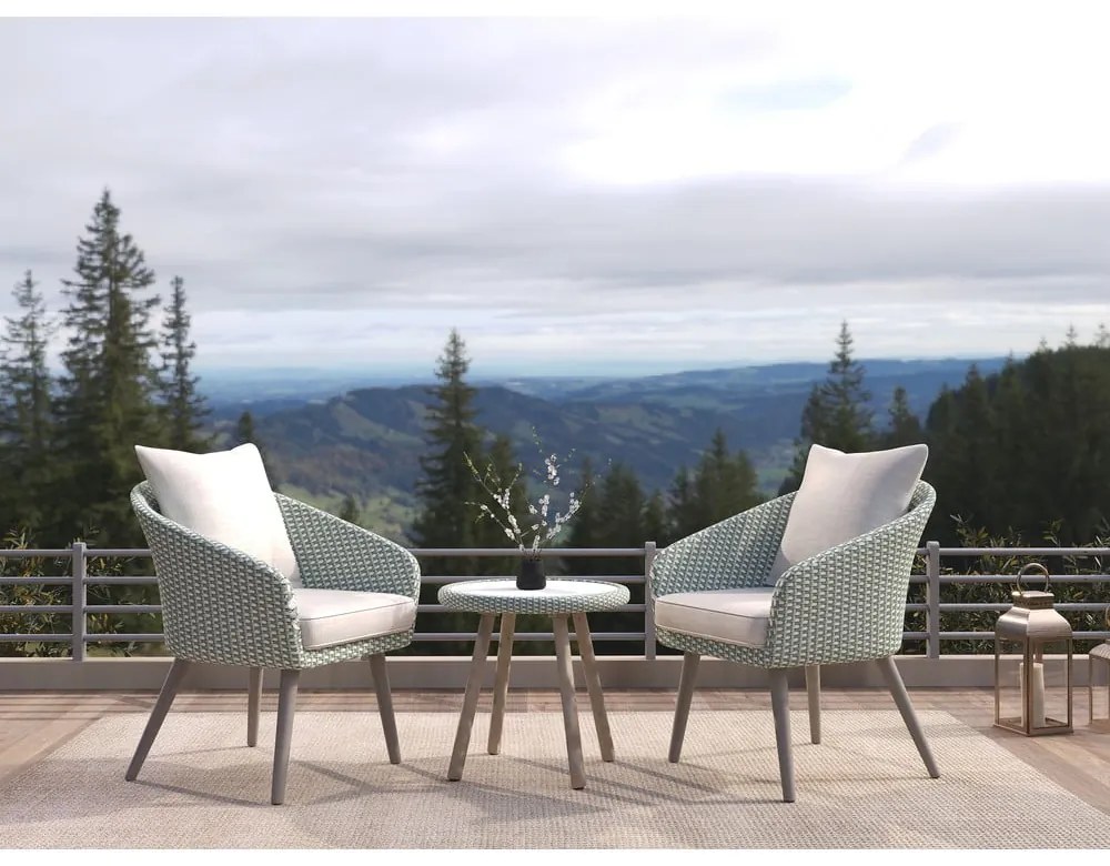 Jasnoszary zestaw mebli ogrodowych Bistro – Unique Furniture